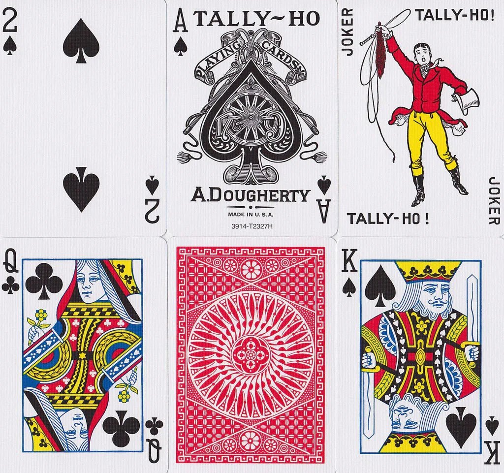 Tally Ho Circle Back Blue & Red SET 2pack by USPCC - Carti De Joc Premium
