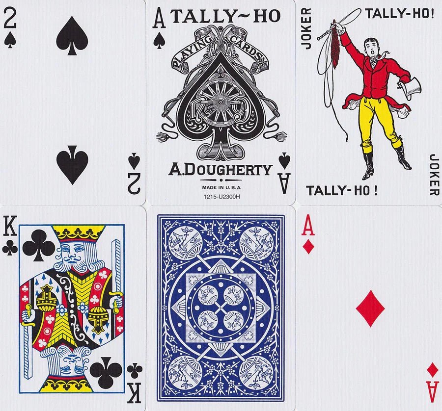 Tally Ho Fan Back Blue by USPCC - Carti De Joc Premium