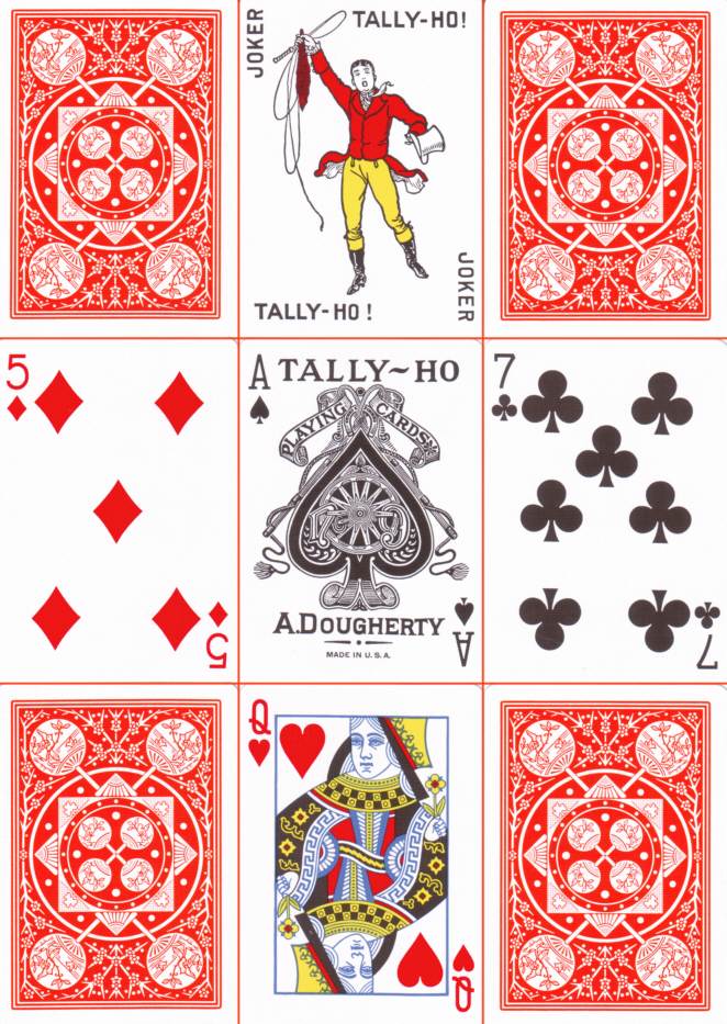 Tally Ho Fan Back Red by USPCC - Carti De Joc Premium