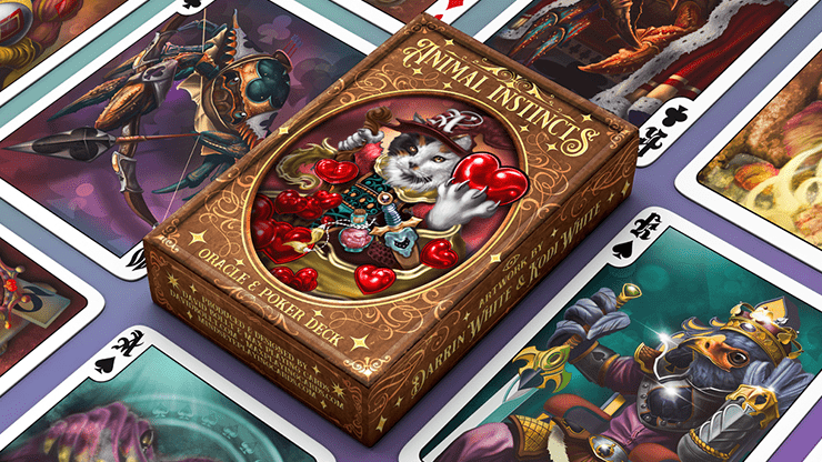 The Animal Instincts Poker and Oracle (Wizard) by Max Playing Cards - Carti De Joc Premium