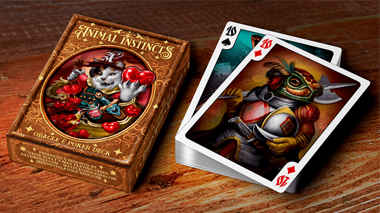 The Animal Instincts Poker and Oracle (Wizard) by Max Playing Cards - Carti De Joc Premium