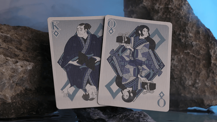 Urashima Tarou Blue Origami by Bloom Playing Cards - Carti De Joc Premium