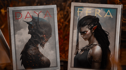 War of the Realms Daya & Fera Set 2 pack by Curio Playing Cards - Carti De Joc Premium