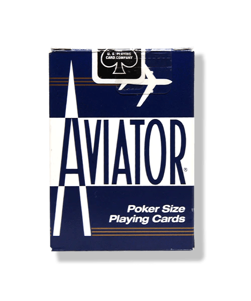 Aviator Blue Poker Size by USPCC - Carti De Joc Premium