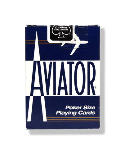 Aviator Blue Poker Size by USPCC - Carti De Joc Premium