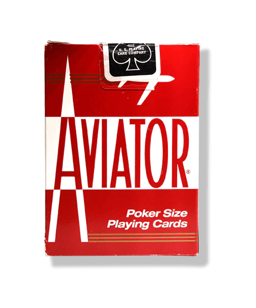 Aviator Red Poker Size by USPCC - Carti De Joc Premium