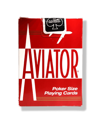 Aviator Red Poker Size by USPCC - Carti De Joc Premium