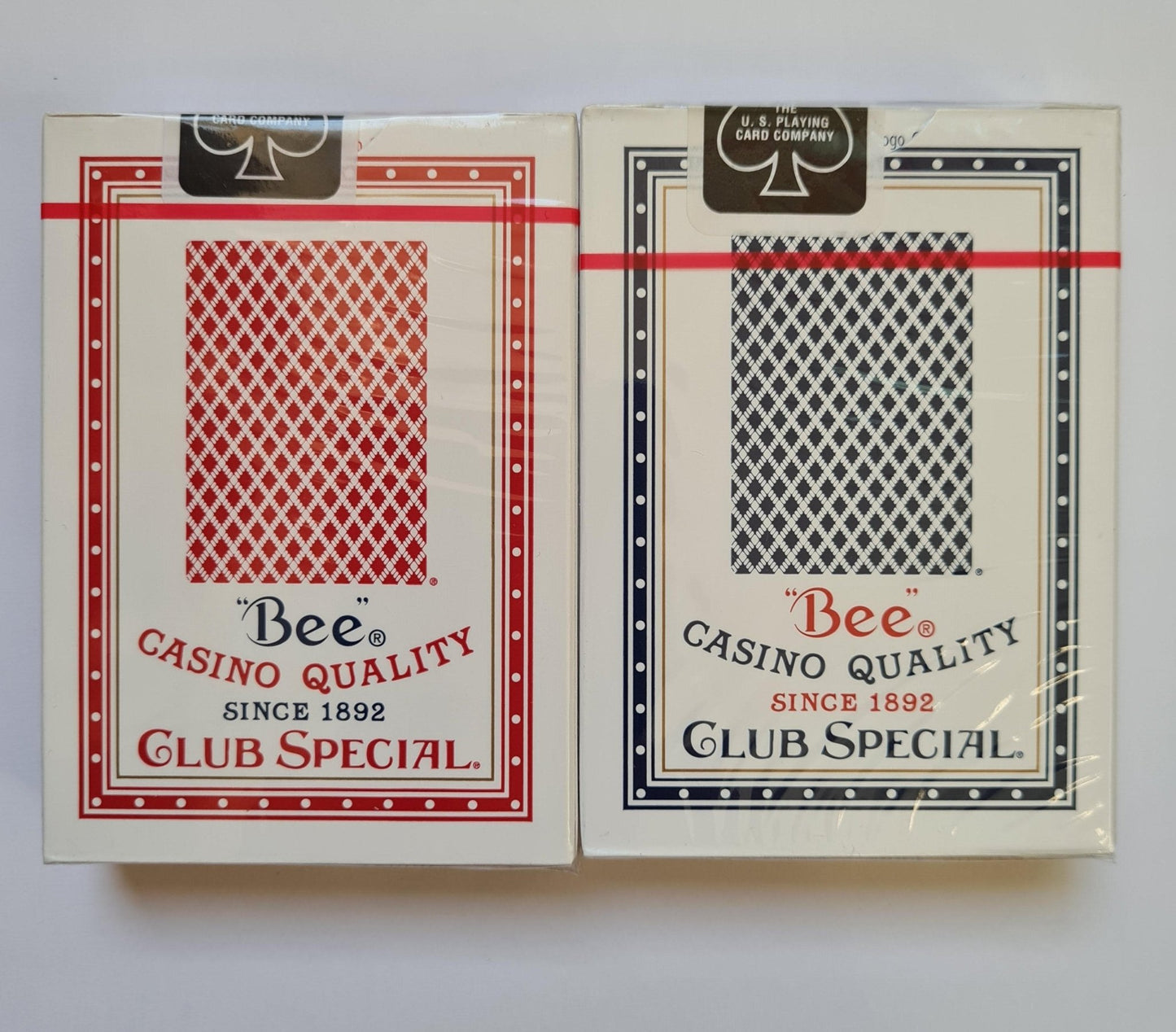 Bee Lotus Casino Grade Blue & Red SET 2 pack by USPCC - Carti De Joc Premium