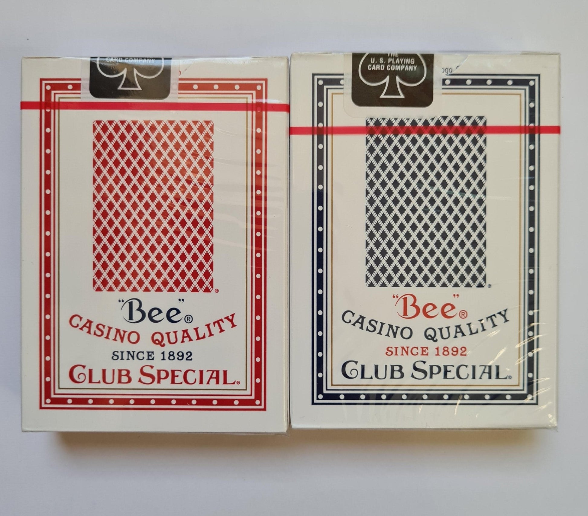 Bee Lotus Casino Grade Blue & Red SET 2 pack by USPCC - Carti De Joc Premium