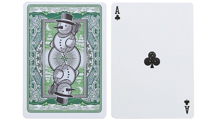 Bicycle Snowman Green by PlayingCardDecks - Carti De Joc Premium