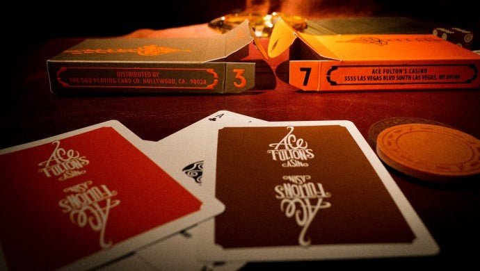 Carti de joc Ace Fulton Casino Tobbaco Brown(Deschis) by Fulton Playing Cards - Carti De Joc Premium