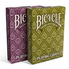 Carti de joc Bicycle Peackok Green & Purple SET 2 pachete by USPCC - Carti De Joc Premium