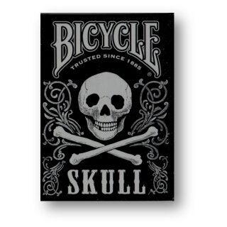 Carti de joc Bicycle Skull Metallic(Silver) by Gambler's Warehouse - Carti De Joc Premium