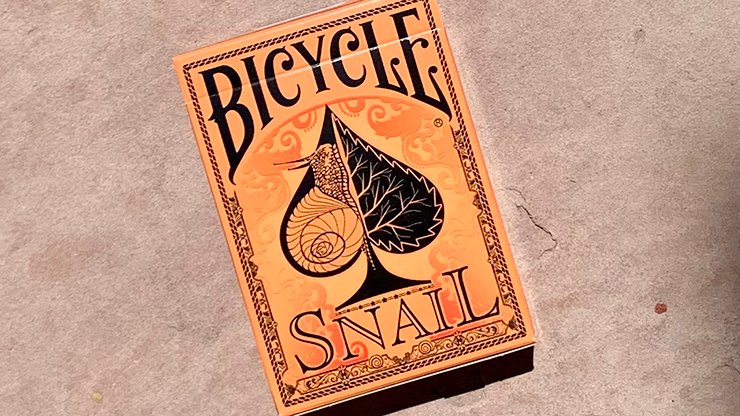 Carti de joc Bicycle Snail Orange GILDED by PlayingcardDecks - Carti De Joc Premium