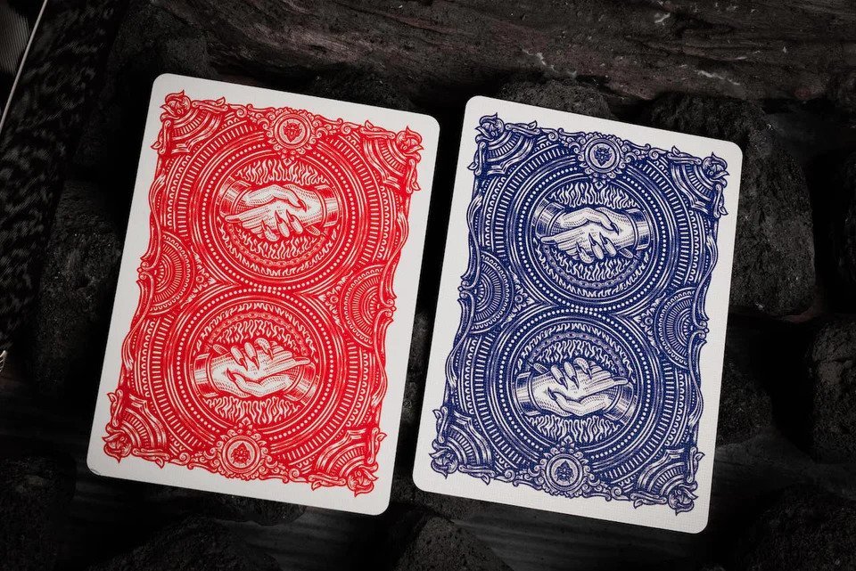 Carti de joc Deal With The Devil Blue & Red SET 2 pachete by Darkside Playing Cards - Carti De Joc Premium