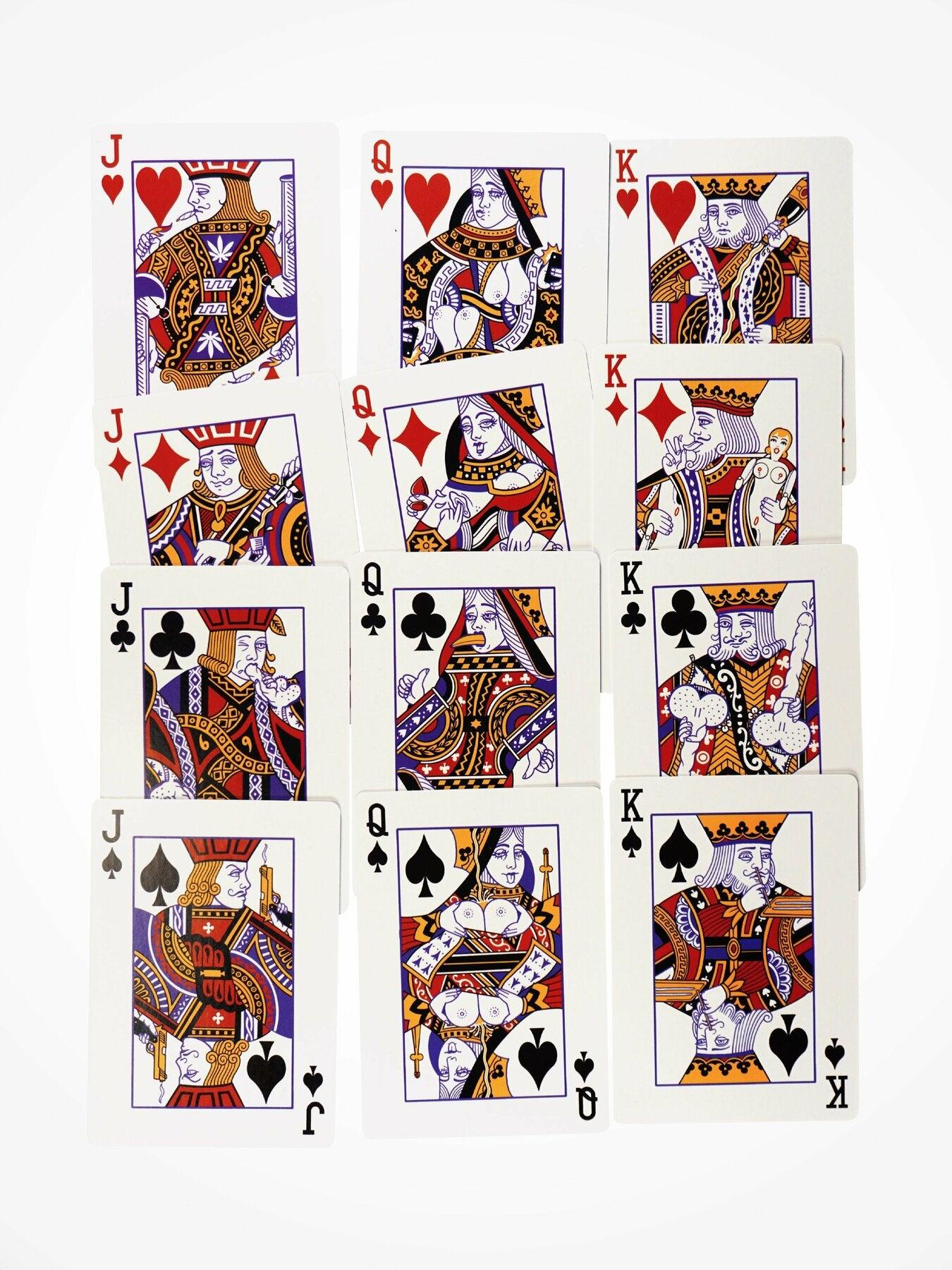 Carti de joc Dirty Playing Cards Red by Linda Finegold - Carti De Joc Premium