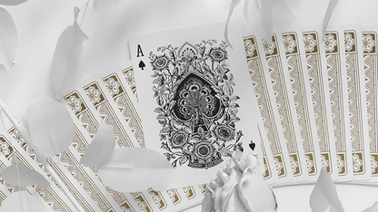 Carti de joc Dondorf White Gold by Black Roses Playing Cards - Carti De Joc Premium