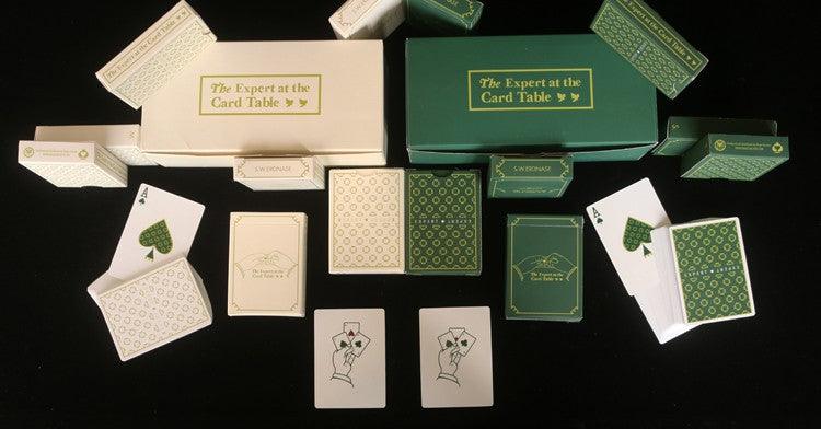 Carti de joc Expert at the Card Table Green & White SET 2 pachete by Magic Encarta - Carti De Joc Premium