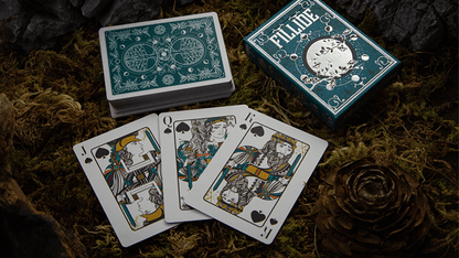 Carti de joc Fillide: A Sicillian Folk Tale Aqua V2 by Jocu Playing Cards - Carti De Joc Premium