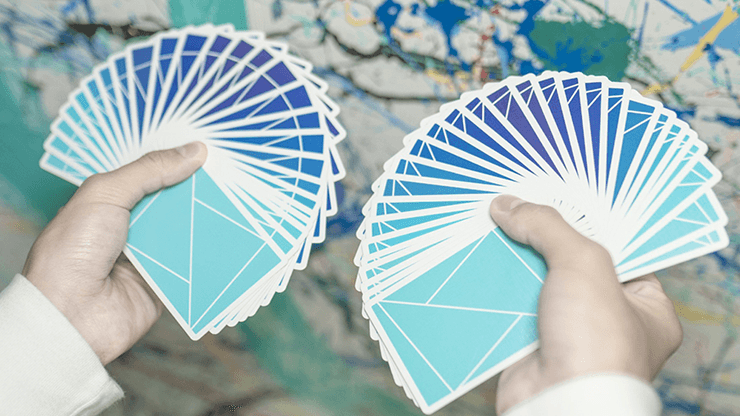 Carti de joc Flexible Gradients Blue 10th Anniversary by TCC Playing Cards - Carti De Joc Premium