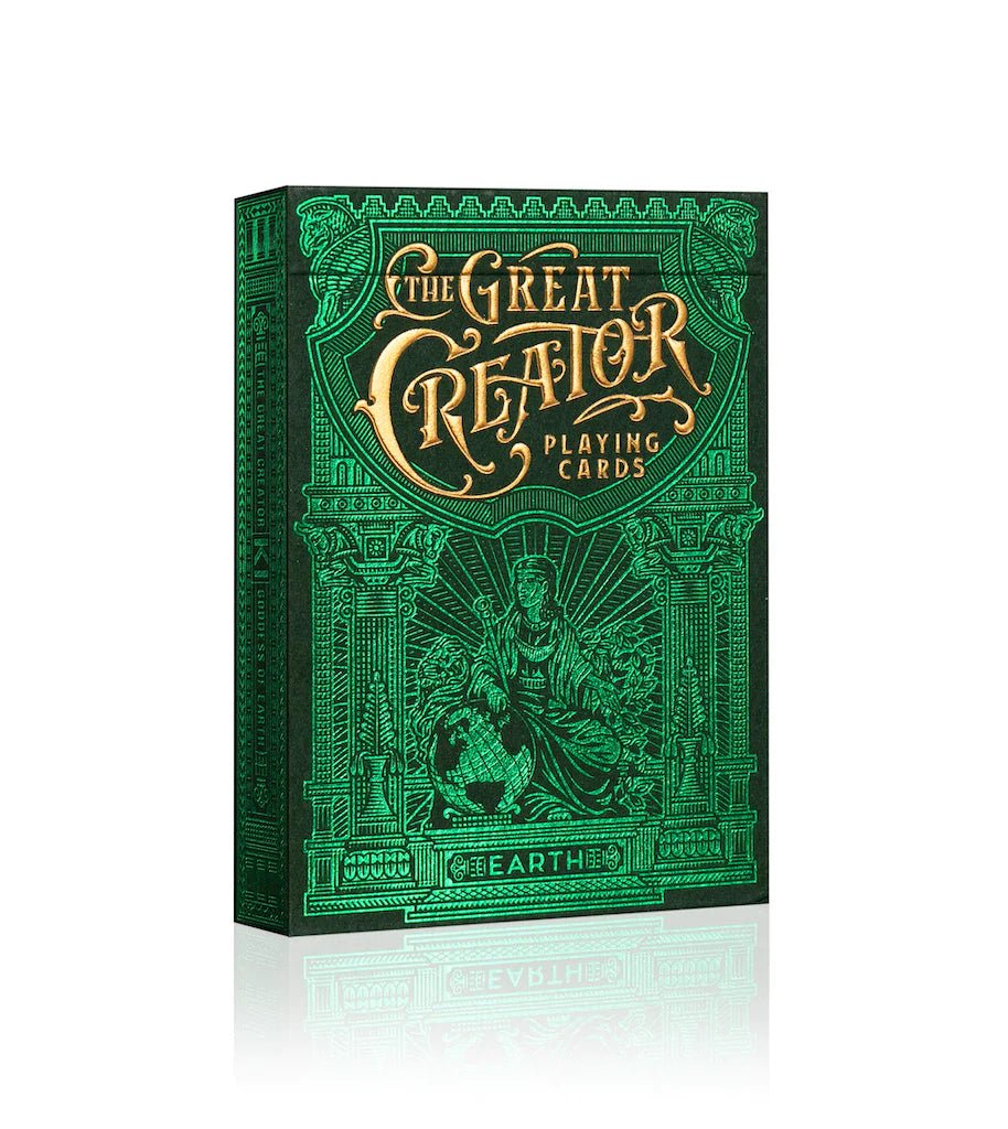 Carti de joc Great Creator Earth Green by Riffle Shuffle - Carti De Joc Premium