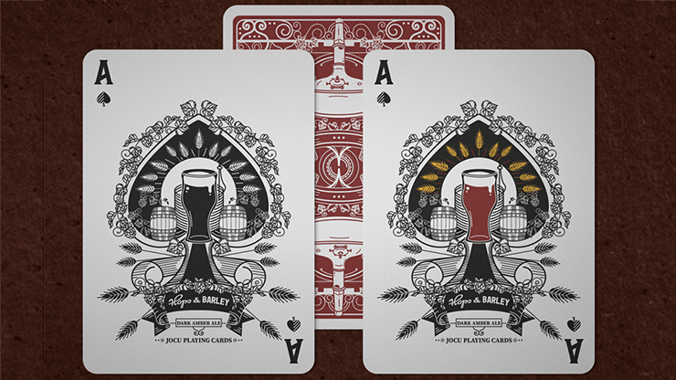 Carti de joc Hops & Barley Deep Amber Ale by Jocu Playing Cards - Carti De Joc Premium