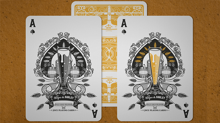 Carti de joc Hops & Barley Pale Gold Pilsner by Jocu Playing Cards - Carti De Joc Premium