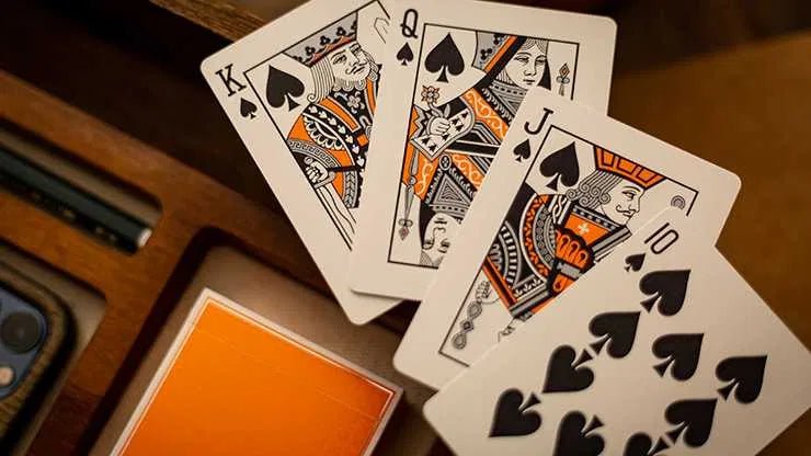 Carti de joc Jetsetter Orange & Silver Lounge Ed. Standard Back SET 2 pack by Jetsetter Playing Cards - Carti De Joc Premium