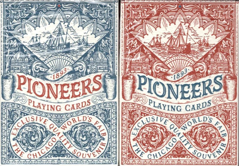 Carti de joc Pioneers Red & Blue SET 2 pachete by Ellusionist - Carti De Joc Premium