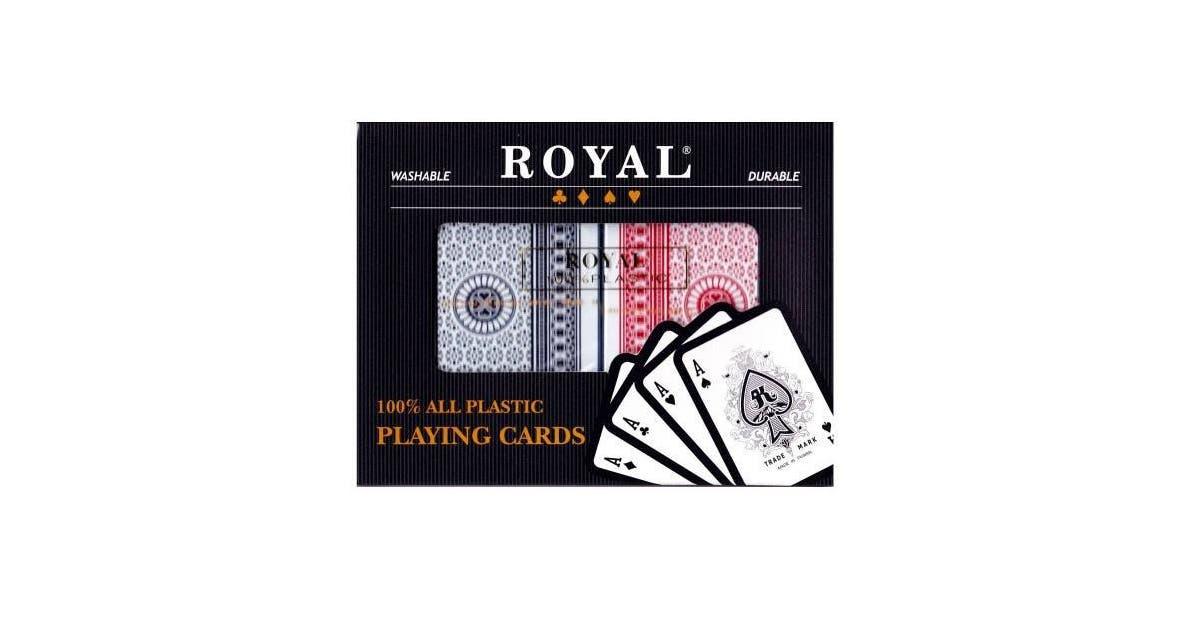 Carti de joc Royal Set 2 pachete poker plastic 100% - Carti De Joc Premium