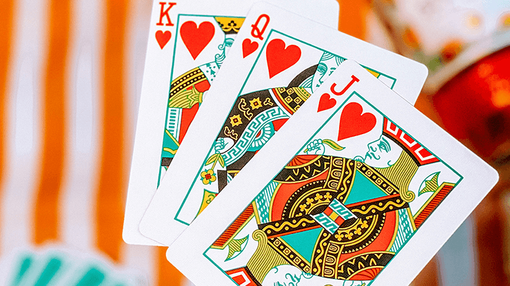 Carti de joc Summer Noc Pro Sunset Orange & Sunrise Teal SET 2 pachete by The House of Playing Cards - Carti De Joc Premium