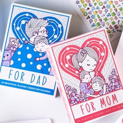 For Mom & For Dad Set 2 pack by Elephant Playing Cards - Carti De Joc Premium