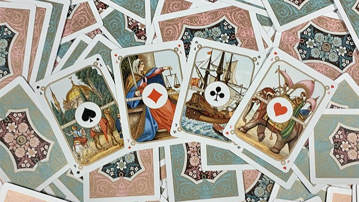 Four Continents Blue by PlayingCardDecks - Carti De Joc Premium