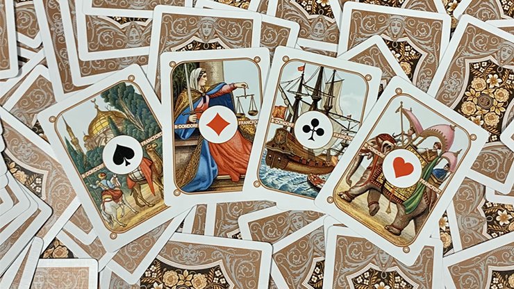 Four Continents Cooper GILDED by PlayingCardDecks - Carti De Joc Premium