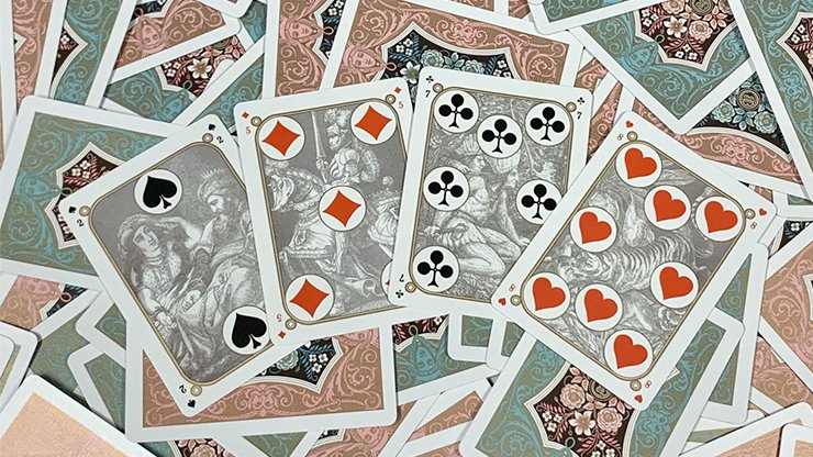 Four Continents Red GILDED by PlayingCardDecks - Carti De Joc Premium