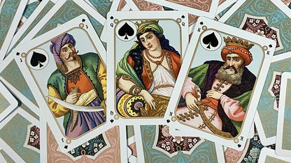 Four Continents Red GILDED by PlayingCardDecks - Carti De Joc Premium