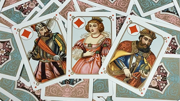 Four Continents Red GILDED by PlayingCardDecks - Carti De Joc Premium