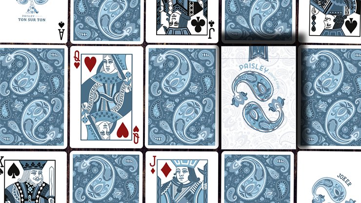 Marked Paisley Ton sur Ton Poudre Blue by Dutch Card House - Carti De Joc Premium