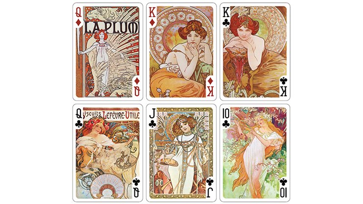 Mucha Princess Hyacinth Silver Edition by TCC Playing Cards - Carti De Joc Premium