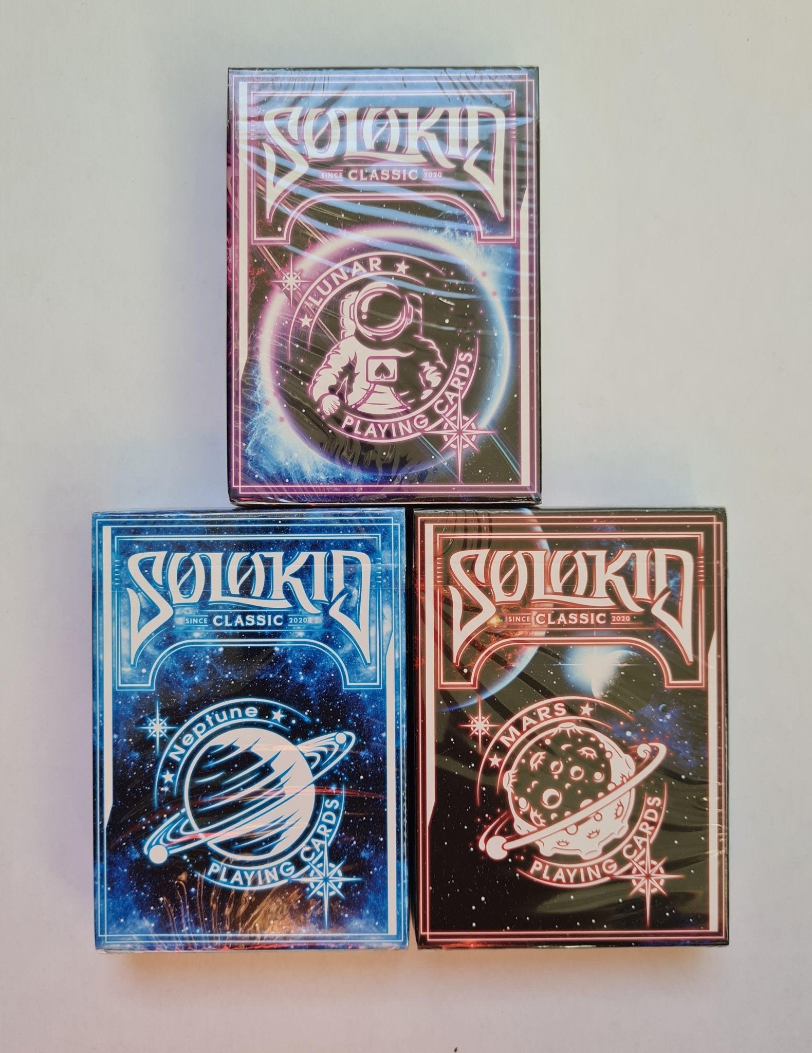 Solokid Lunar, Mars & Neptune SET 3 pack by Solokid Playing Cards - Carti De Joc Premium